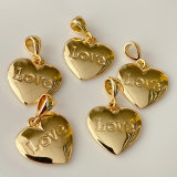 Heart shape pendant with  love  words