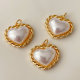 White shell heart shape pendant