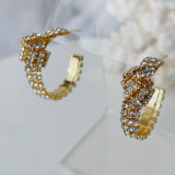 Crystal dow hoop earrings