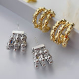 Fan shape bead earrings