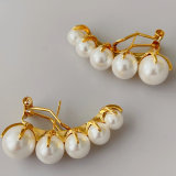 pearl earclip earrings