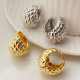 Fashion moon hoop earrings