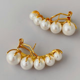 pearl earclip earrings