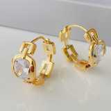 Chain chunky hoop earrings