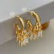 Square charms earrings