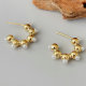 Small pearl hoop earrings