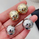 Big zircon ball earrings