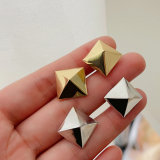 Metal triangle earrings