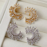 Pearl moon earrings
