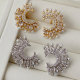 Pearl moon earrings