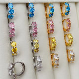Fashion zircon hoop earrings basic earrings