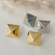 Metal triangle earrings