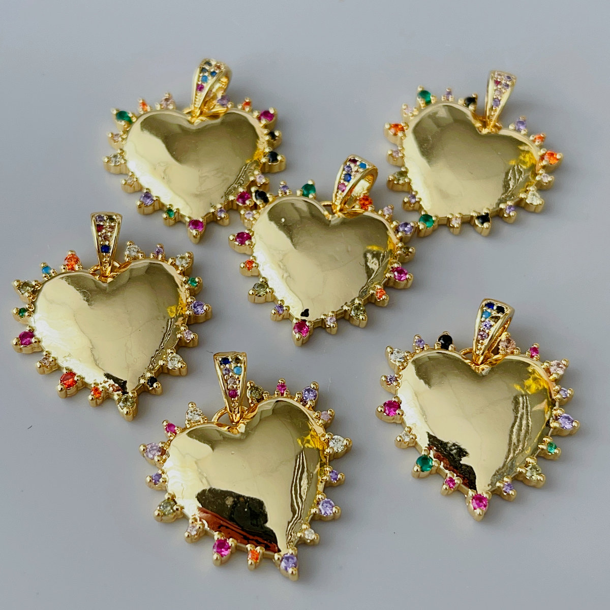 Colorful heart pendant