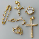 Pave cross,pin,heart...charm