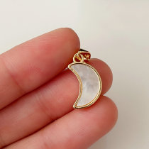 shell moon charm