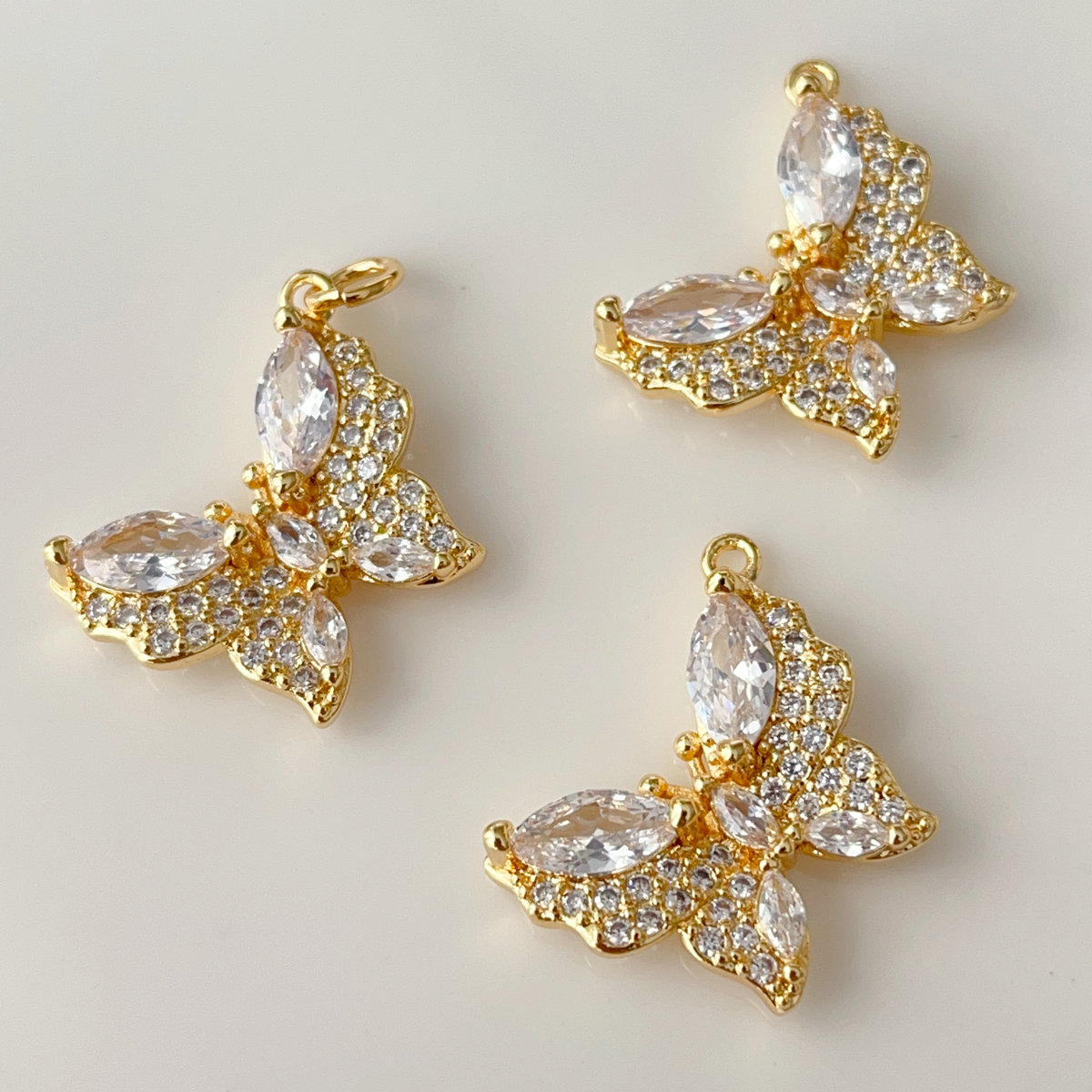 Pave butterfly charm