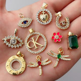 Pave eye , butterfly , heart ... charm