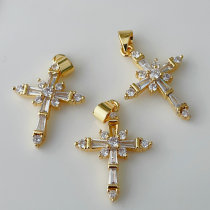 Pave cross pendant