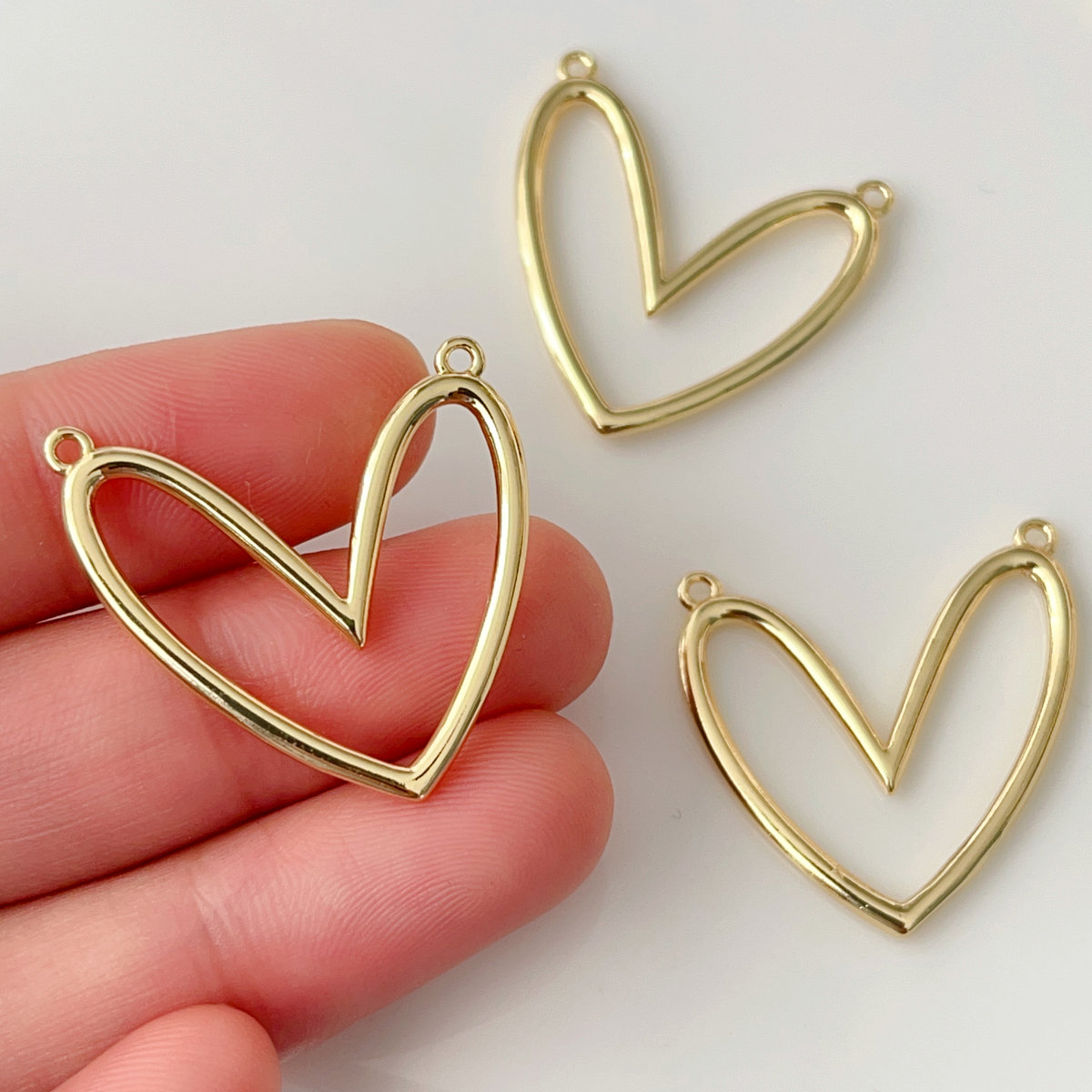 Metal heart charm