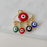 Enamel eye charm