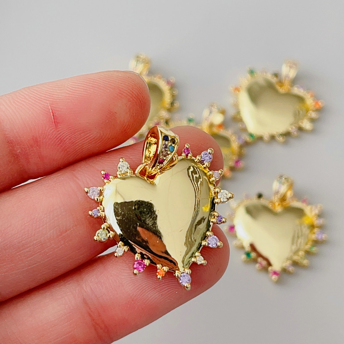 Colorful heart pendant