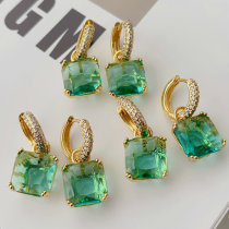Square square pendant earrings
