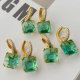 Square square pendant earrings