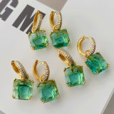 Square square pendant earrings