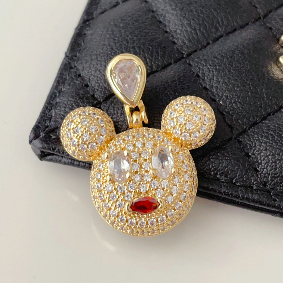 Pave big micket pendant