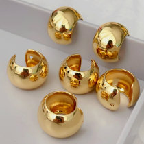 Big gold plated ear cuff