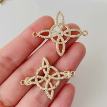 Pave flower connector