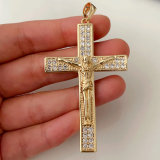 Pave cross pendant