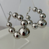Ball hoop earrings