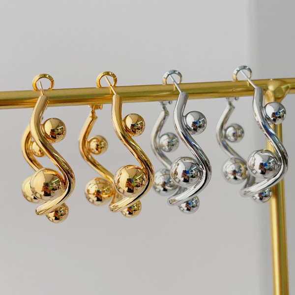 Bead s hoop earrings