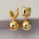 Gold ball drop earrings