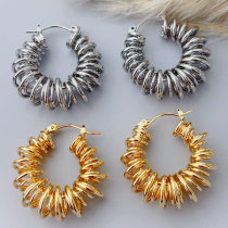 Fashoin spring hoop earrings