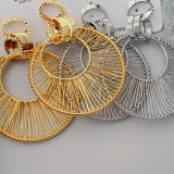 Big chunky metal earrings