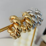 Big chunky twist hoop earrings