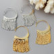 Gold chain tassel earrings