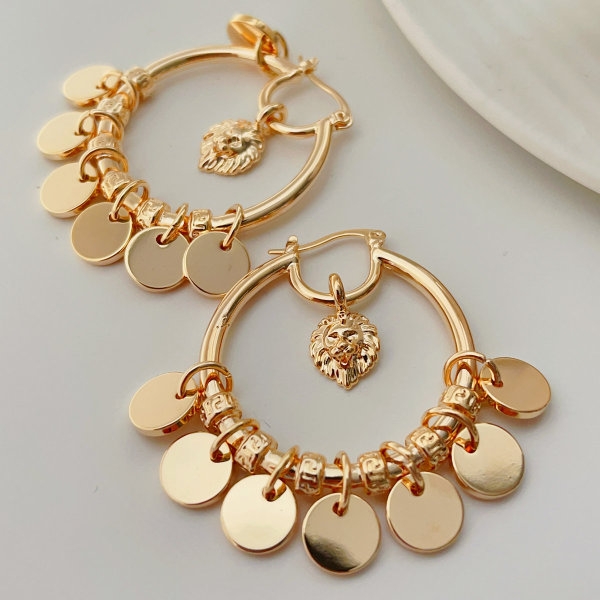 Fashion chunky hoop earrings
