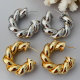 Big chunky twist hoop earrings
