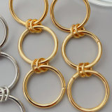 Circle long earrings