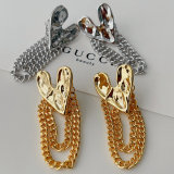 Heart chain tassel earrings