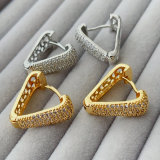 Pave triangle earrings