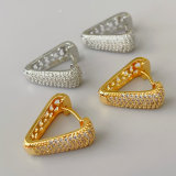 Pave triangle earrings