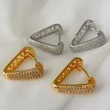 Pave triangle earrings