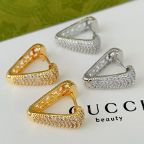 Pave triangle earrings