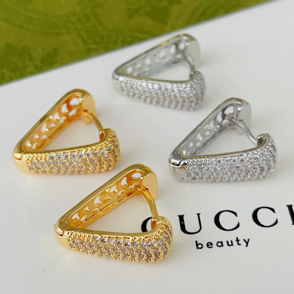 Pave triangle earrings