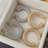Pave mirco zircon chunky hoops