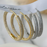 Chunky pave zircon hoops
